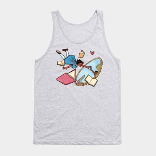 Through the Looking Glass with a Good Book Tank Top